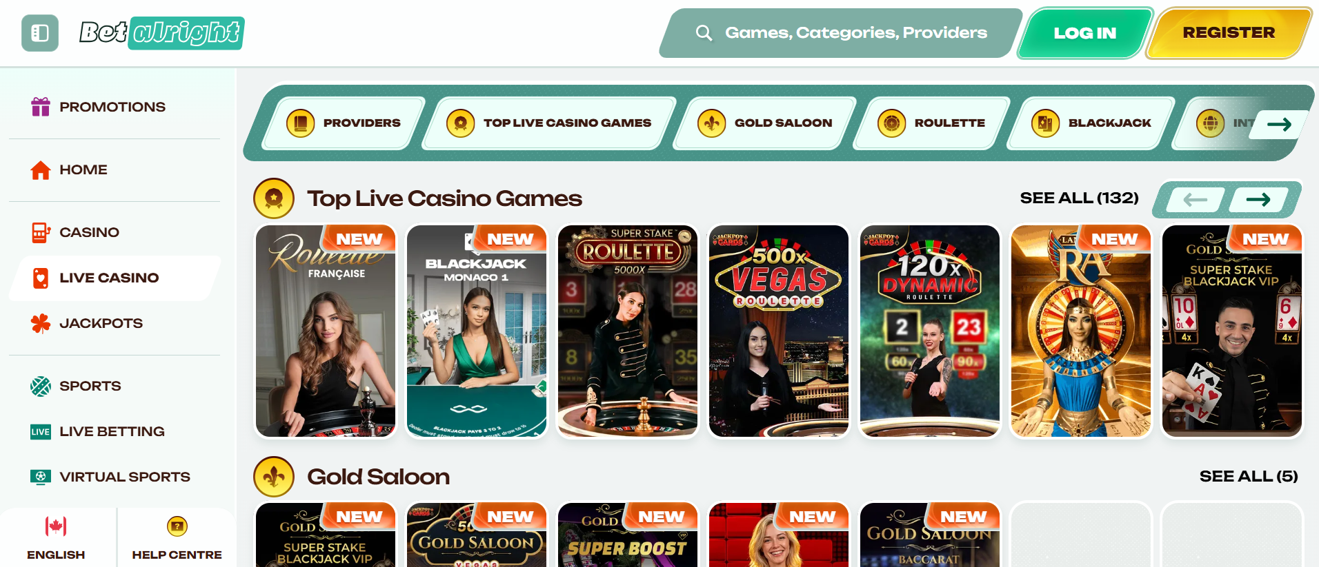 Betalright kasyno online